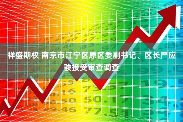 祥盛期权 南京市江宁区原区委副书记、区长严应骏接受审查调查